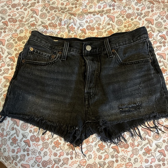 Levi's Pants - Levi's Women's Distressed Black Jean Shorts
